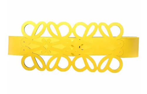 LOEWE Cow Leather Belts Women's Yellow