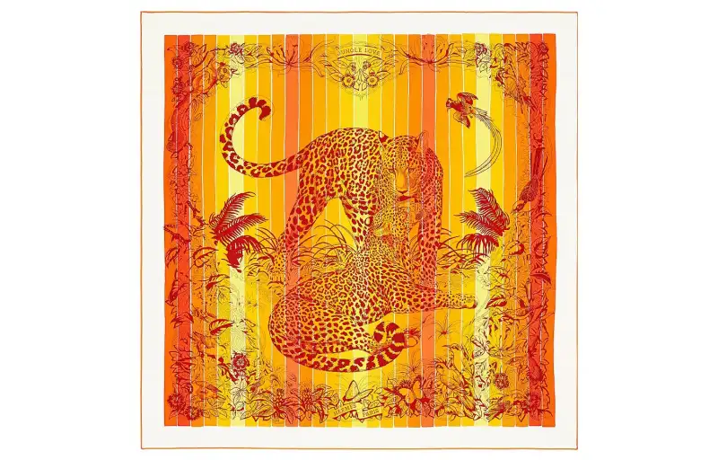HERMES Carre Scarves Women's Orange