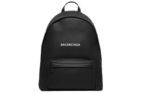 Balenciaga Natural Grain Cow Leather Backpack Women's Black
