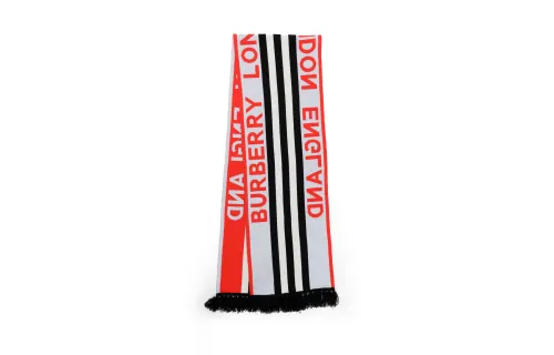 Burberry Jacquard Fringed Scarf