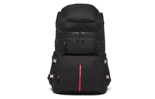 PRADA Durable Nylon Fabric Ski Boot Bag Backpack Men's Black
