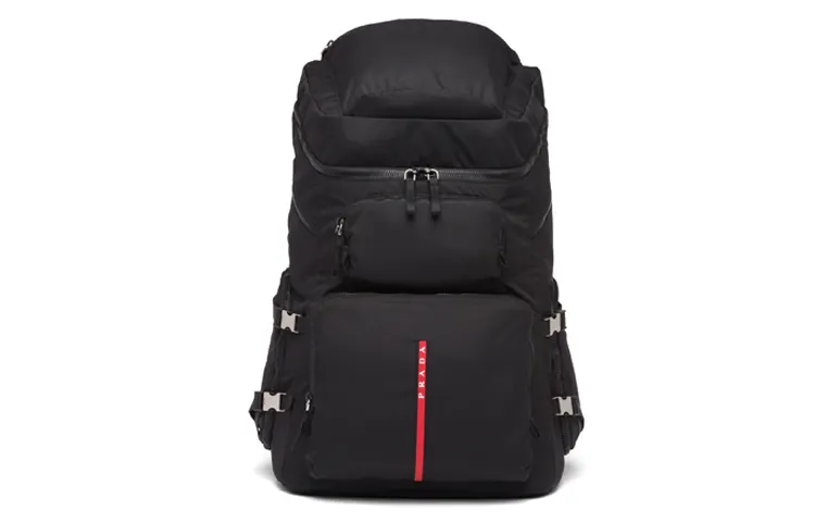 PRADA Durable Nylon Fabric Ski Boot Bag Backpack Men's Black