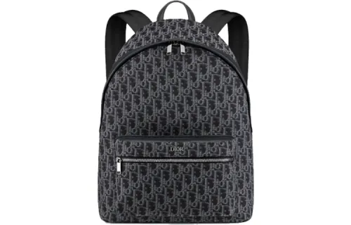 DIOR Leather Backpack Men's Blue