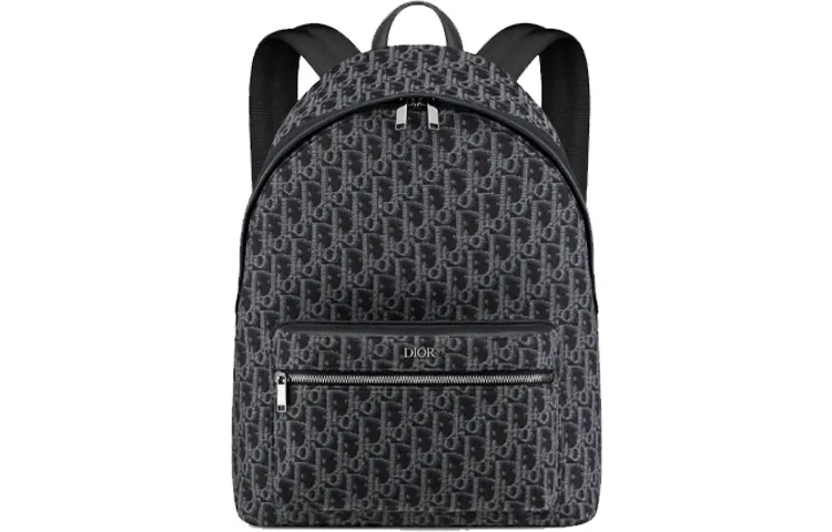 DIOR Leather Backpack Men's Blue
