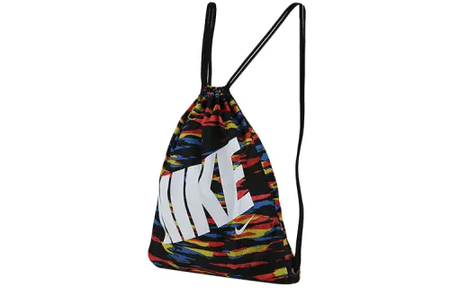 Nike Polyester Backpack Regular Unisex Black Print