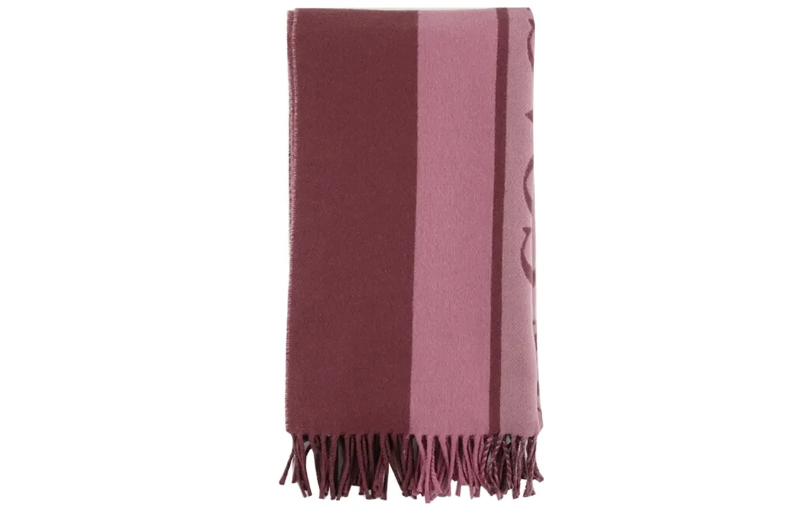 COACH Knit Scarves Unisex Burgundy