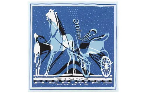 HERMES Scarves Women's Sky Blue/Gypsy Blue