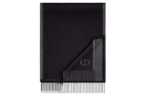 DIOR Knit Scarves Men's Black/Gray