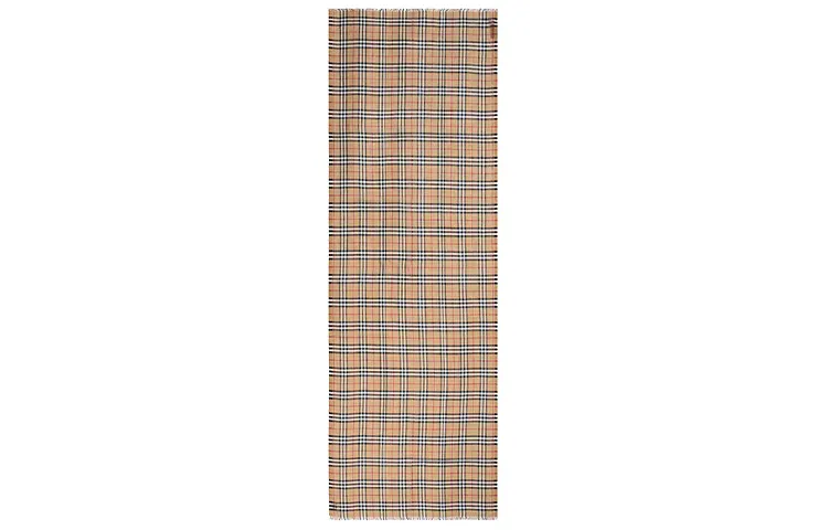 Burberry Vintage Check Fringed Scarf