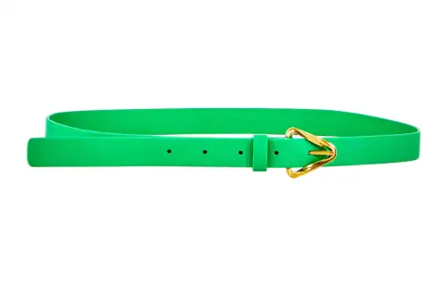Bottega Veneta Cow Leather Belts Unisex Green Width 2cm