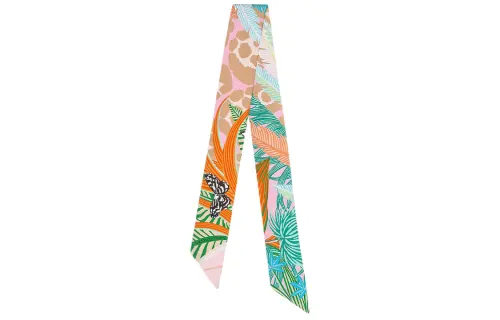 HERMES Twilly Scarves Unisex Orange