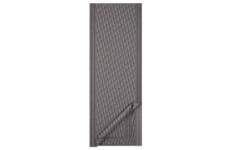 DIOR Knit Scarves Unisex Gray