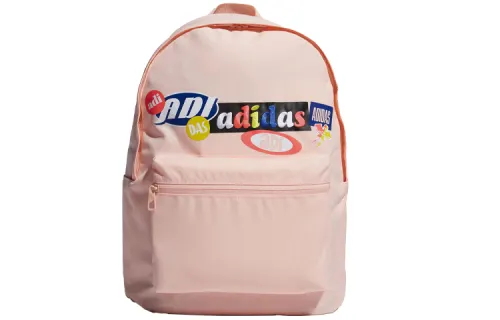 Adidas Recycled Polyester Plain Weave Fabric Backpack Regular Women's Pink