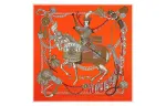 HERMES Le Timbalier Scarves Women's Orange