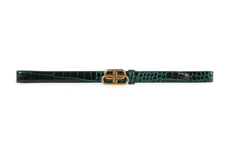 Balenciaga Cow Leather Belts Unisex Width 2.5 Cm