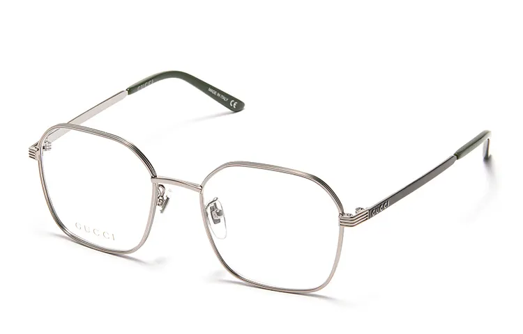 GUCCI Round Eyeglass Frames Unisex Gunmetal Gray