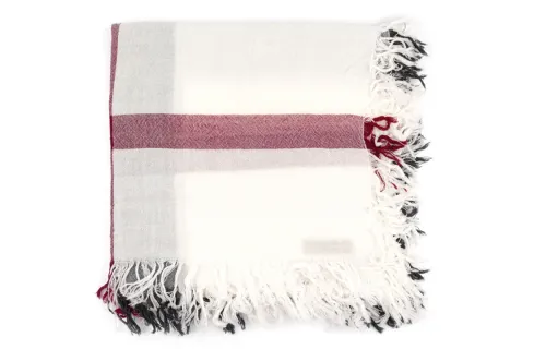 Burberry Wool Knit Scarves Women's White