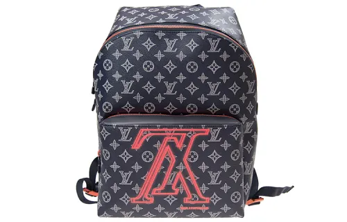 LOUIS VUITTON Cow Leather Backpack Men's Blue