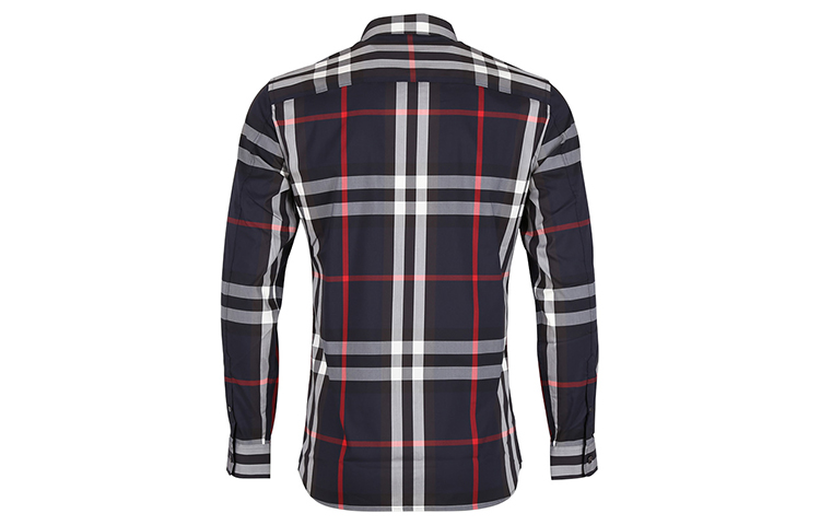 Мужская рубашка Burberry (темно-синяя) — фото 2