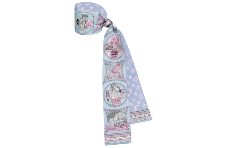 LOUIS VUITTON Bandeau Hair Bands Women's Blue Pink