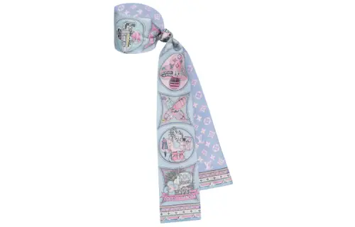 LOUIS VUITTON Bandeau Hair Bands Women's Blue Pink