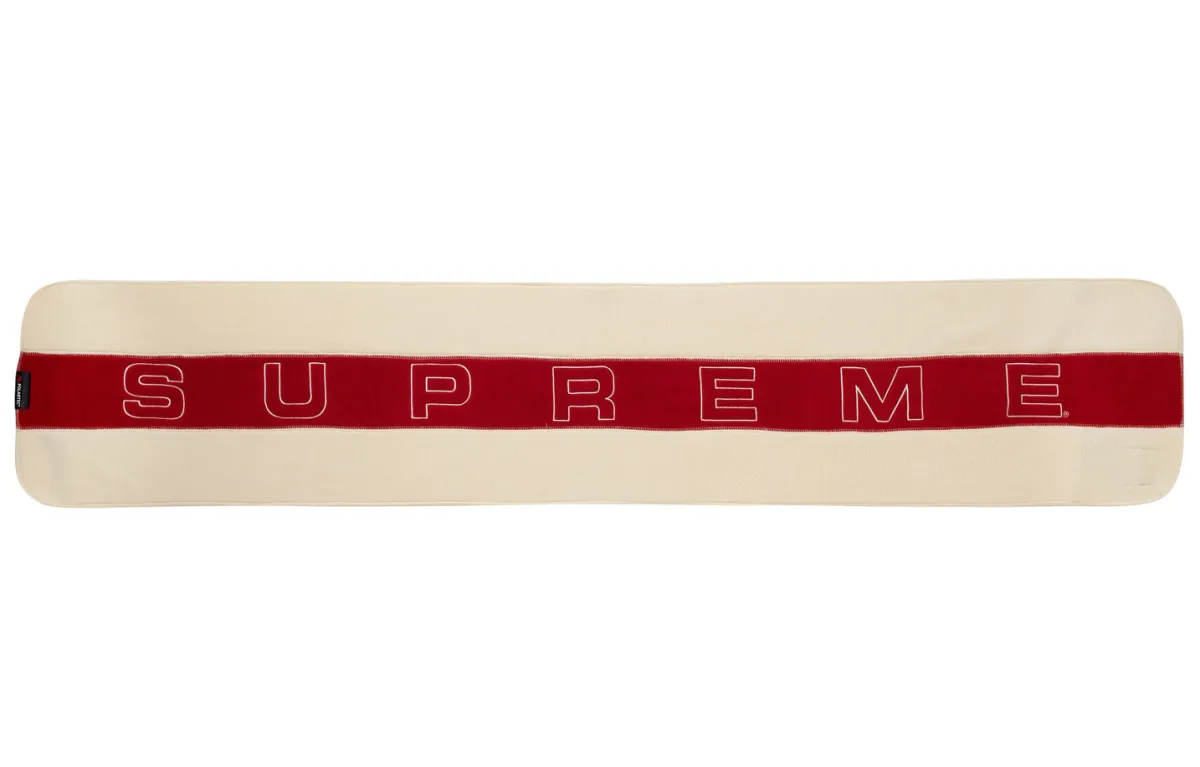 Supreme Wool Knit Scarves Unisex Ecru