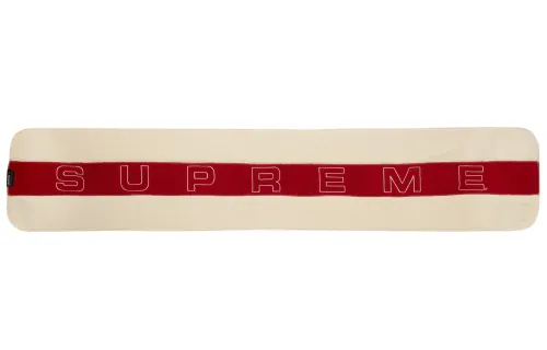 Supreme Wool Knit Scarves Unisex Ecru