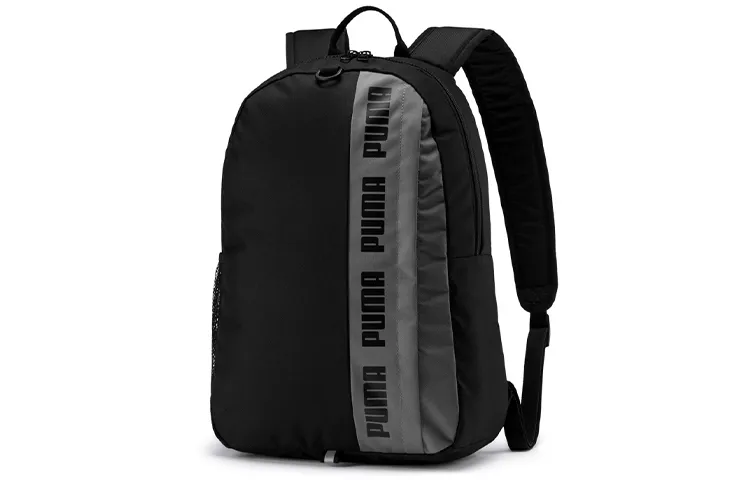 PUMA Polyester Backpack Regular Men's Black Gray
