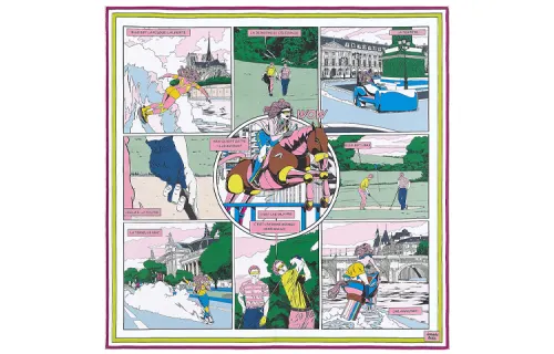 HERMES Scarves Women's Pink/Green
