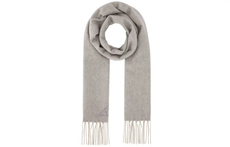 logo-jacquard cashmere scarf