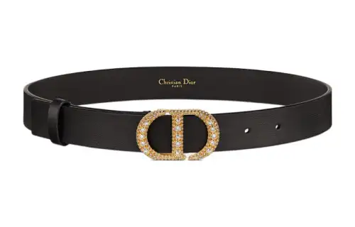 DIOR Leather Belts Women's Black