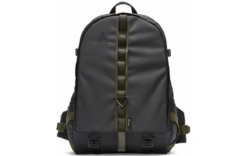 Nike Nylon Fabric Backpack Regular Unisex Black Gray