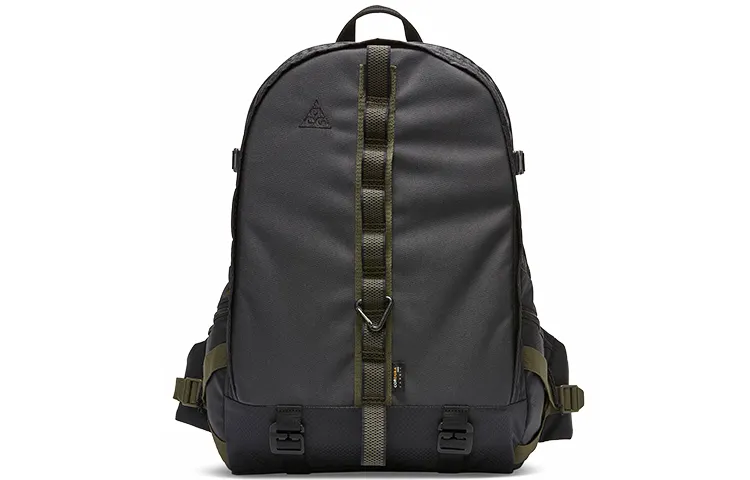 Nike Nylon Fabric Backpack Regular Unisex Black Gray