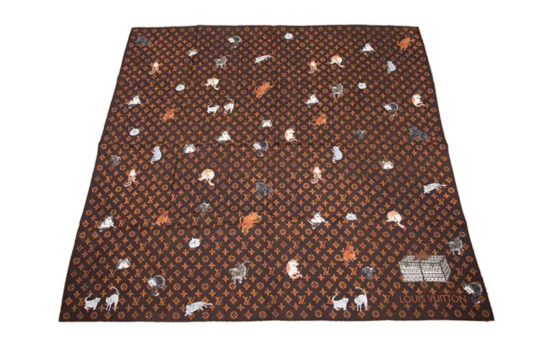 LOUIS VUITTON Scarves Unisex Brown