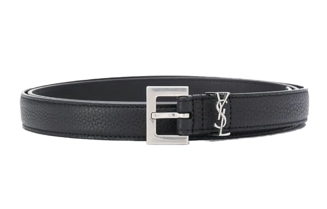 SAINT LAURENT Monogram Appliqué Belt