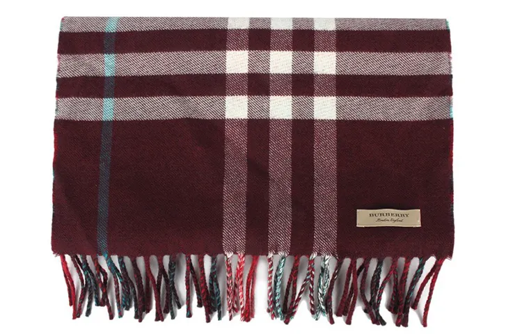 Burberry Knit Scarves Unisex Red