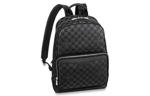 LOUIS VUITTON Cow Leather Backpack Men's Black