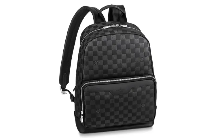 LOUIS VUITTON Cow Leather Backpack Men's Black
