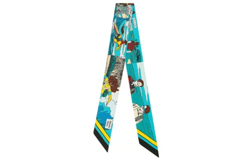 HERMES Scarves Women's Teal Blue