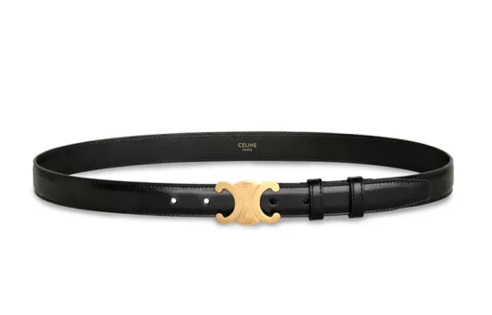 CELINE Medium Triomphe Belt In Taurillon Leather