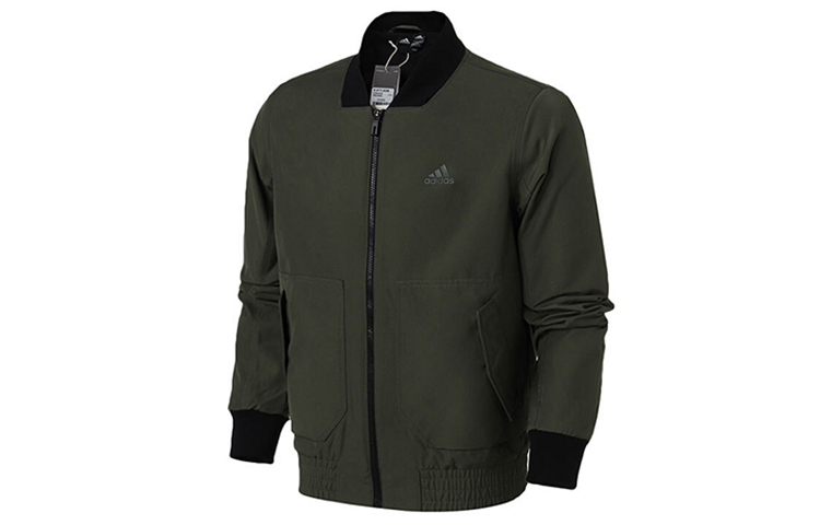 Мужские куртка adidas EI JKT FL BOMB (серо-зеленый) — фото 2