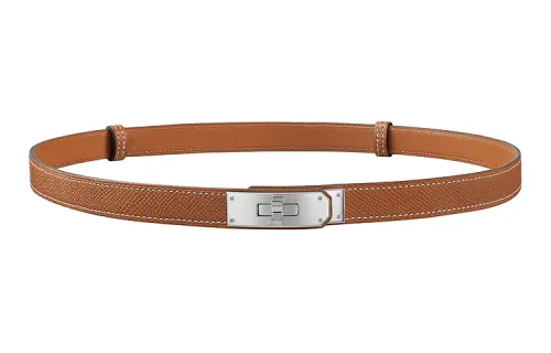HERMES Kelly Calfskin Leather Belts Women's Width 1.8cm