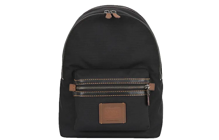 COACH Academy Canvas With Leather Backpack Large Men's Black