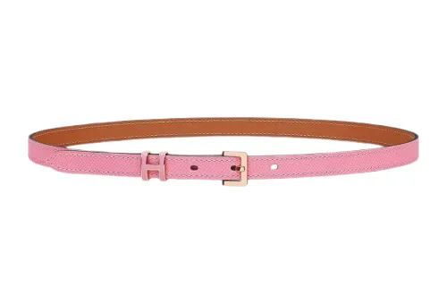 HERMES POP H Calfskin Leather Belts Women's 1.5cm