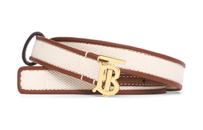 Burberry Logo Plaque Buckle Belt