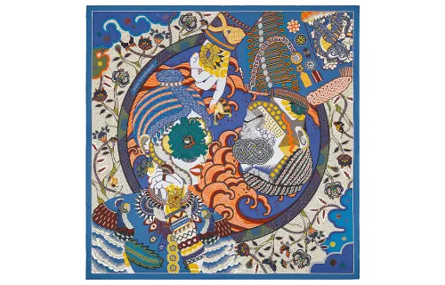 HERMES Scarves Women's Blue