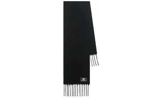 【Best of: PromotionsPrevious Season】logo patch fringed scarf