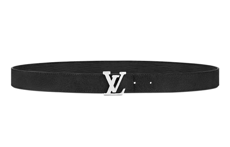 LOUIS VUITTON Initiales Belts Women's Black Width 3cm