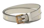 GUCCI Leather Belts Women's White Width 2cm