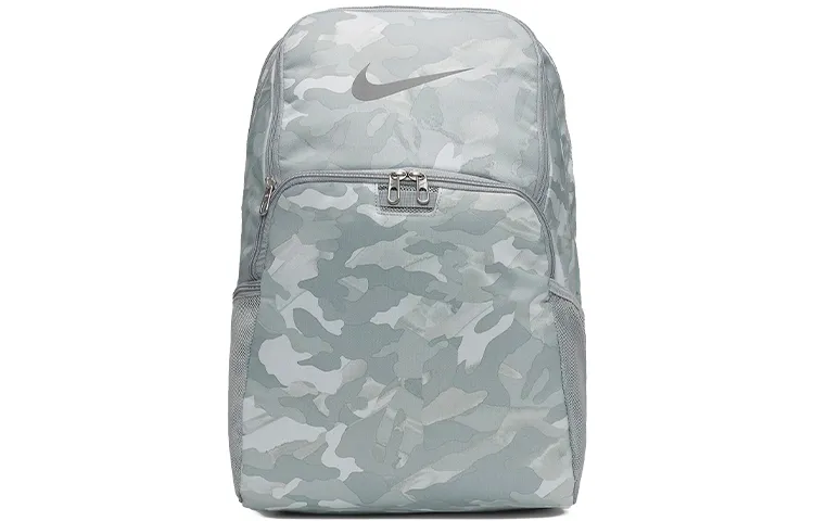 Nike Polyester Backpack Unisex Gray Camouflage